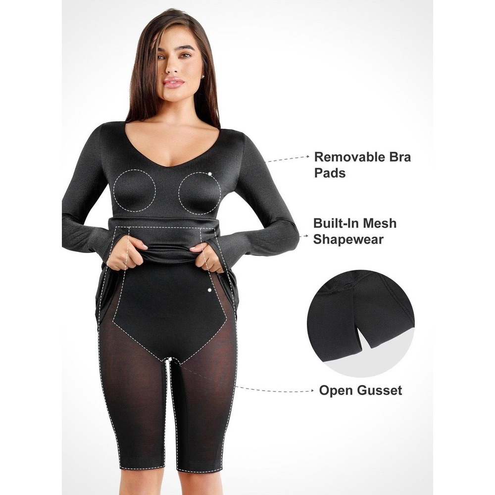 Long Sleeve Black Maxi Dress with Scoop Neck - Picture 3 of 10